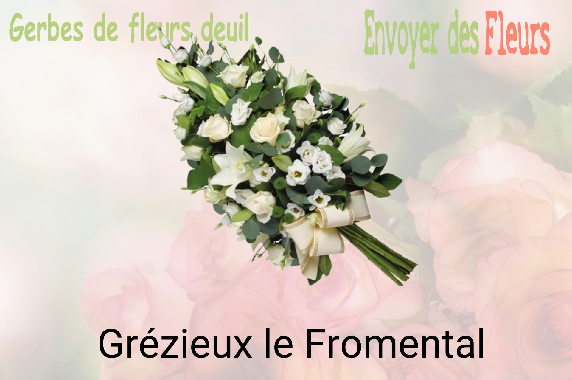 Gerbe de fleurs de deuil livrée à Grézieux-le-Fromental